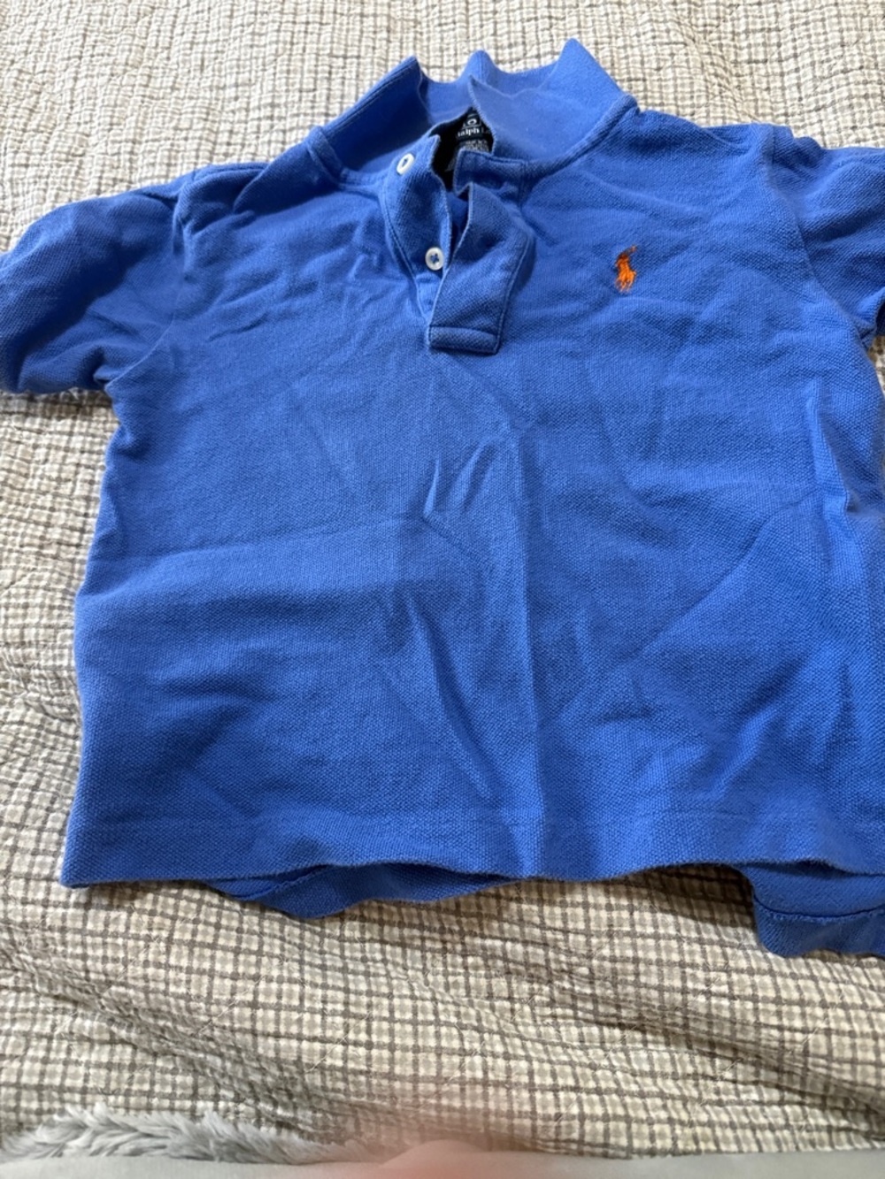 Ralph Lauren Toddler Royal Blue Polo with Orange Pony